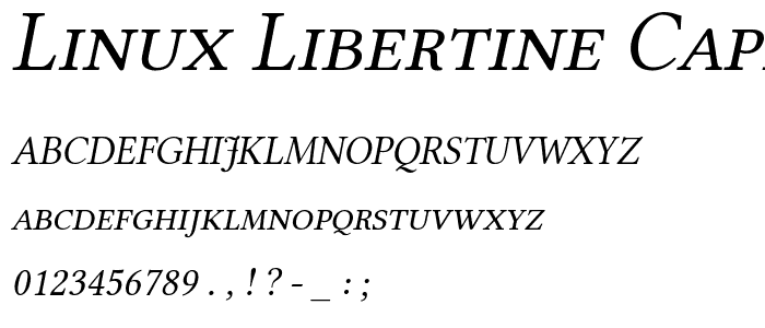 Linux Libertine Capitals Italic font